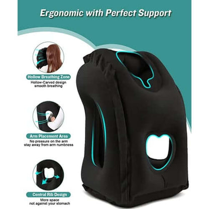 ✈️ LIMITED-TIME 53% OFF! 💨 Inflatable Travel Pillow | 360° Support – Soft Flocking, Quick Inflate, Compact ✨