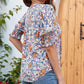 😍LAST WEEK SALE 50% OFF-Special Price £18.99🎁☀️🌺Floral V-neck Puff Sleeve Blouse For Women