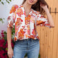 😍LAST WEEK SALE 50% OFF-Special Price £18.99🎁☀️🌺Floral V-neck Puff Sleeve Blouse For Women