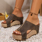 🥳SUMMER HOT SALE🥳💞50K+ SOLD!💥50% OFF! 🔥Women's Wedge Sandals with Studded Details – Orthopedic Support & Slip-On Fit 🖤👢