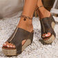 🥳SUMMER HOT SALE🥳💞50K+ SOLD!💥50% OFF! 🔥Women's Wedge Sandals with Studded Details – Orthopedic Support & Slip-On Fit 🖤👢