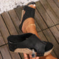 🥳SUMMER HOT SALE🥳💞50K+ SOLD!💥50% OFF! 🔥Women's Wedge Sandals with Studded Details – Orthopedic Support & Slip-On Fit 🖤👢