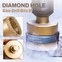 📢📢56% OFF !! ⏰Diamond Hole Saw Drill Bits Kit