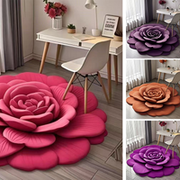 Floral Plush & Diatomaceous Earth Floor Mat