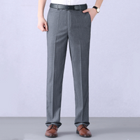 Men's Classic Comfortable High-Waist Straight-Cut Trousers