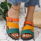 Women's Colorblocking Slope Heel Thick Bottom Sandal Slippers