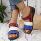 Women's Colorblocking Slope Heel Thick Bottom Sandal Slippers