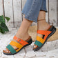 Women's Colorblocking Slope Heel Thick Bottom Sandal Slippers