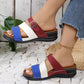 Women's Colorblocking Slope Heel Thick Bottom Sandal Slippers
