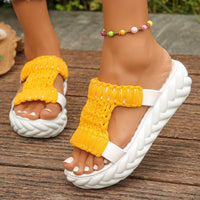 🔥2025 HOT SALE-50% OFF🔥Bright Color Chunky Woven Slippers