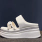 💯Spring Specials🎉Women's Rhinestone Thick Platform Slip-On Sandals— Free Shipping For Two Pieces
