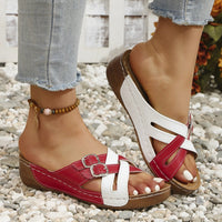 Women's Summer Adjustable Cross Strap Casual Sandals