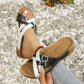 Women's Summer Adjustable Cross Strap Casual Sandals