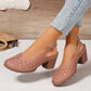 🏖️Summer Hot Sale 49% OFF🌼Women's Fashion Hollow Out Chunky High Heel Sandals