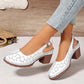 🏖️Summer Hot Sale 49% OFF🌼Women's Fashion Hollow Out Chunky High Heel Sandals