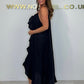 Women's Spaghetti Strap Dress with Asymmetrical Hem
