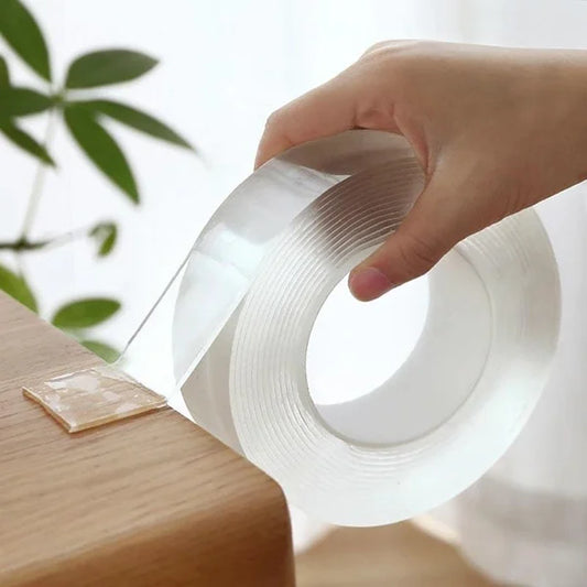 🧴 60% OFF NOW! ✨ Transparent Nano Magic Tape – Reusable, Double-Sided, Leaves No Residue & Strong Adhesion for Household Use 🏠
