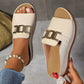 🔥Last Day Promotion 50%OFF 🏖️Artificial Leather Open Toe Slippers