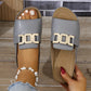 🔥Last Day Promotion 50%OFF 🏖️Artificial Leather Open Toe Slippers