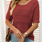 🎉🛍️Hot Sale 49% OFF💋Women's Round Neck Hollow Knit Crochet Short Sleeve Sweater