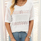 🎉🛍️Hot Sale 49% OFF💋Women's Round Neck Hollow Knit Crochet Short Sleeve Sweater