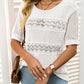 🎉🛍️Hot Sale 49% OFF💋Women's Round Neck Hollow Knit Crochet Short Sleeve Sweater