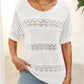 🎉🛍️Hot Sale 49% OFF💋Women's Round Neck Hollow Knit Crochet Short Sleeve Sweater