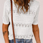 🎉🛍️Hot Sale 49% OFF💋Women's Round Neck Hollow Knit Crochet Short Sleeve Sweater