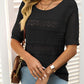 🎉🛍️Hot Sale 49% OFF💋Women's Round Neck Hollow Knit Crochet Short Sleeve Sweater