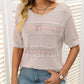 🎉🛍️Hot Sale 49% OFF💋Women's Round Neck Hollow Knit Crochet Short Sleeve Sweater