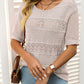 🎉🛍️Hot Sale 49% OFF💋Women's Round Neck Hollow Knit Crochet Short Sleeve Sweater
