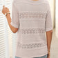 🎉🛍️Hot Sale 49% OFF💋Women's Round Neck Hollow Knit Crochet Short Sleeve Sweater