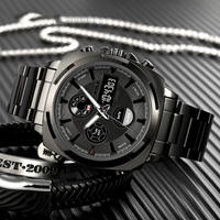 Men’s Analog Digital Steel Watch with Alarm