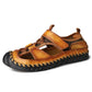 🔥Men's Breathable Knit Faux Leather Sandals👣