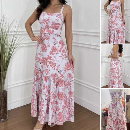 🏖️Summer Specials🌴Women's Floral Print Dress with Pleated Hem