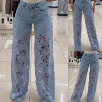 💃Summer fashion forward🌸🔥 Lace spliced jeans✈️ free shipping