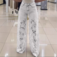 💃Summer fashion forward🌸🔥 Lace spliced jeans✈️ free shipping