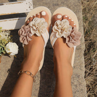 Women's Non-Slip Beach Sandals with Floral Details