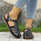 Women's Fashionable Hollow Closed Toe Flat Sandals