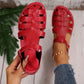 Women's Fashionable Hollow Closed Toe Flat Sandals
