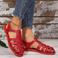 Women's Fashionable Hollow Closed Toe Flat Sandals