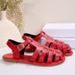 Women's Fashionable Hollow Closed Toe Flat Sandals