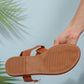Women's Fashionable Hollow Closed Toe Flat Sandals