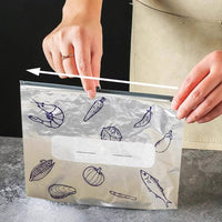 🔥Last Day Buy 2 Get 1 Free🔥-🥦Reusable Aluminum Foil Sealable Storage Bags🍅