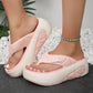 Women's Summer Color-Block Soft Platform Flip Flops