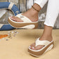 Women's Summer Color-Block Soft Platform Flip Flops