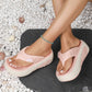 Women's Summer Color-Block Soft Platform Flip Flops