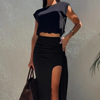 🌸New Arrival 50%OFF💖 Women's Elegant Top & High Slit Skirt Set