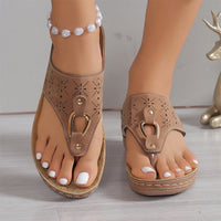 Women’s Slip-On Wedge Thong Sandals