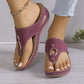 Women’s Slip-On Wedge Thong Sandals